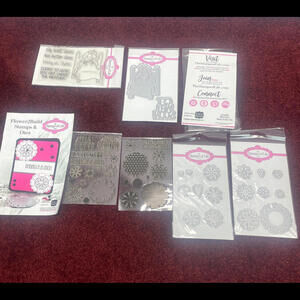 Lot 2 Stamps of Life Stamps & Dies Kits Set Birthday Floral Get Well Flowers